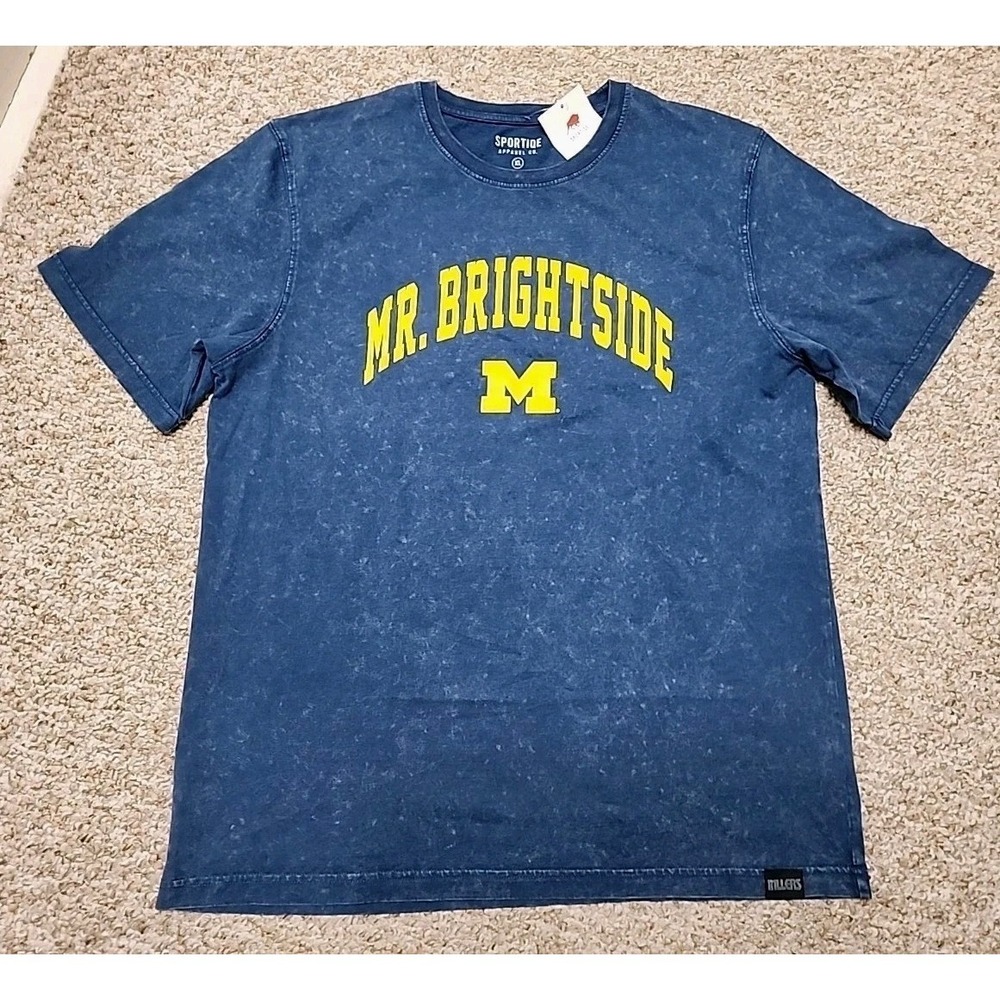 Sportiqe Michigan Wolverines Mr. Brightside Killers T-shirt Navy Mens XL NWT